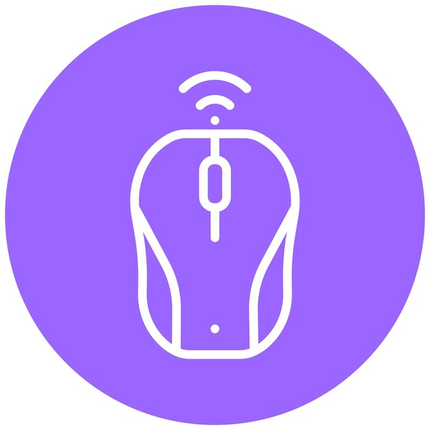 Diseño vectorial Estilo del icono del ratón inalámbrico