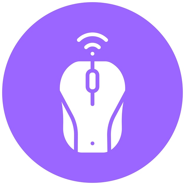 Diseño vectorial Estilo del icono del ratón inalámbrico