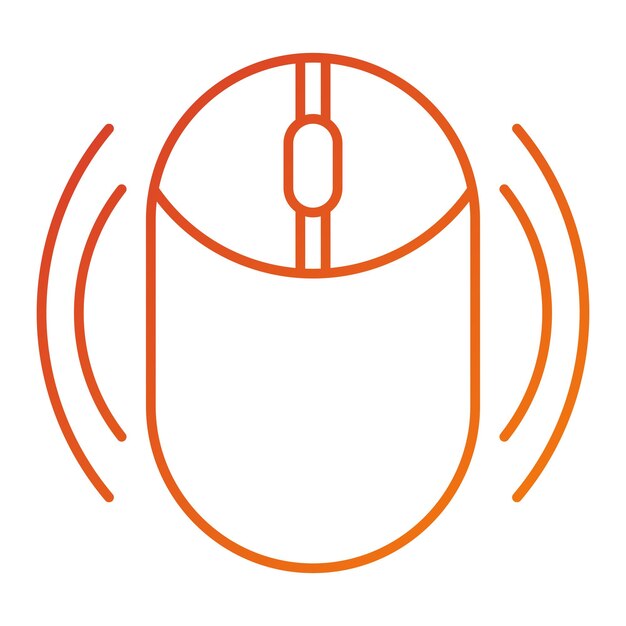 Diseño vectorial Estilo del icono del ratón inalámbrico