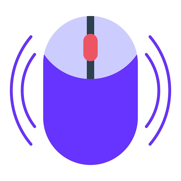 Diseño vectorial Estilo del icono del ratón inalámbrico