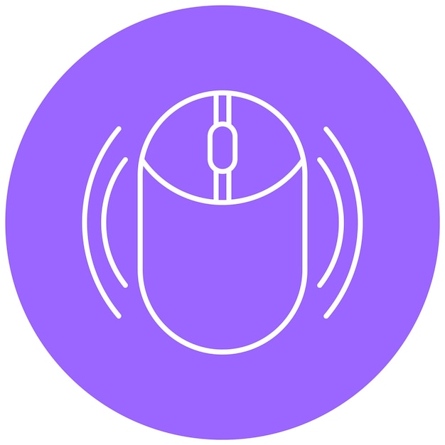 Diseño vectorial Estilo del icono del ratón inalámbrico