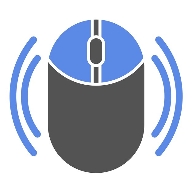 Diseño vectorial Estilo del icono del ratón inalámbrico