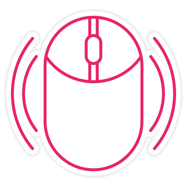 Diseño vectorial Estilo del icono del ratón inalámbrico