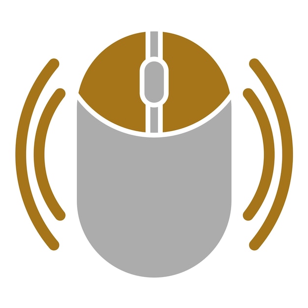 Diseño vectorial Estilo del icono del ratón inalámbrico