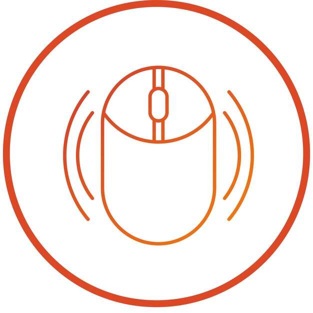 Diseño vectorial Estilo del icono del ratón inalámbrico