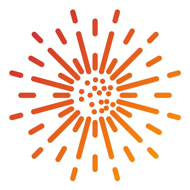 Diseño vectorial de estilo de icono de rayo de sol