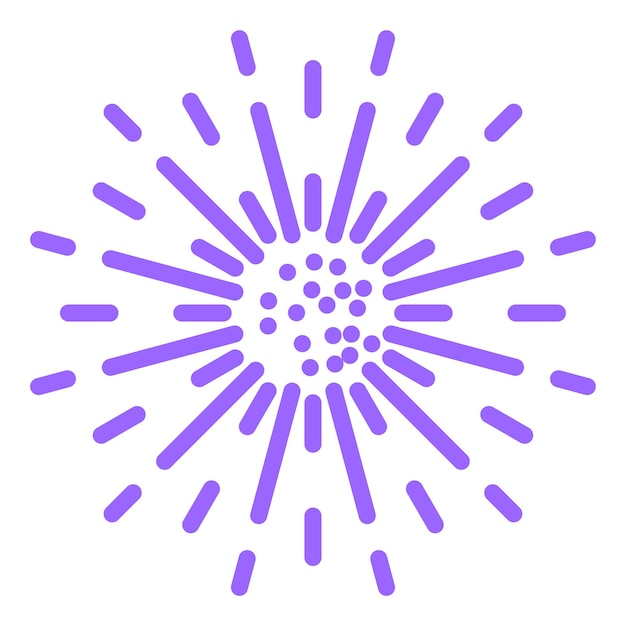 Diseño vectorial de estilo de icono de rayo de sol