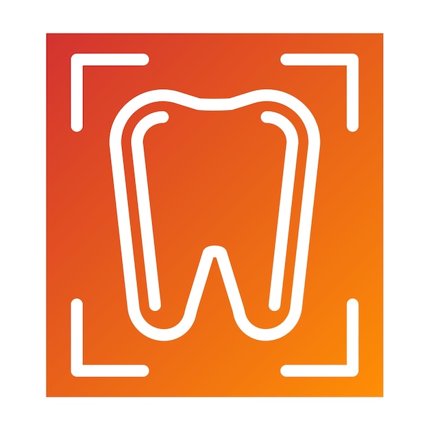 Diseño vectorial del estilo del icono de rayos X dentales