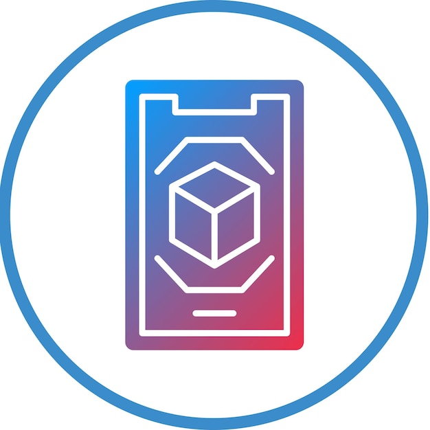 Diseño vectorial Estilo de icono de realidad aumentada