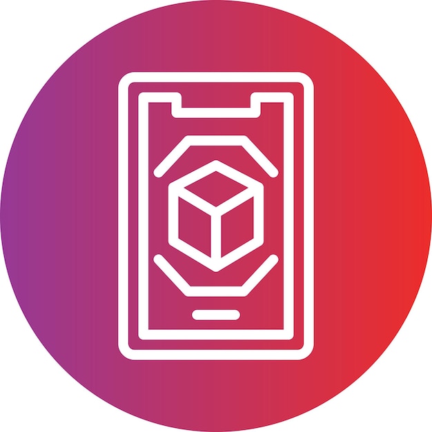 Diseño vectorial Estilo de icono de realidad aumentada