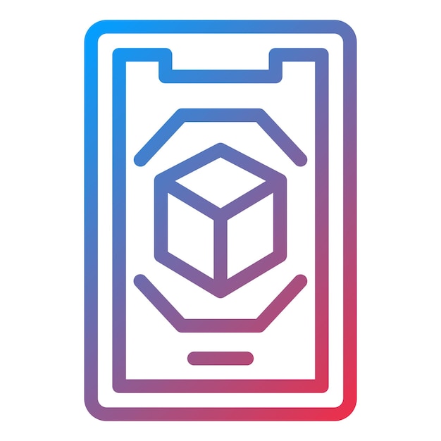 Diseño vectorial Estilo de icono de realidad aumentada