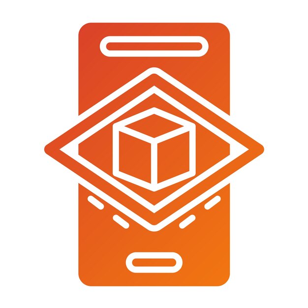 Diseño vectorial Estilo de icono de realidad aumentada