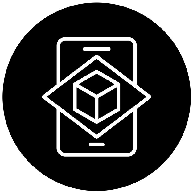 Diseño vectorial Estilo de icono de realidad aumentada