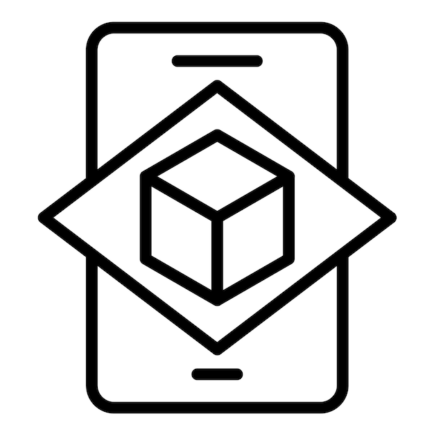 Diseño vectorial Estilo de icono de realidad aumentada