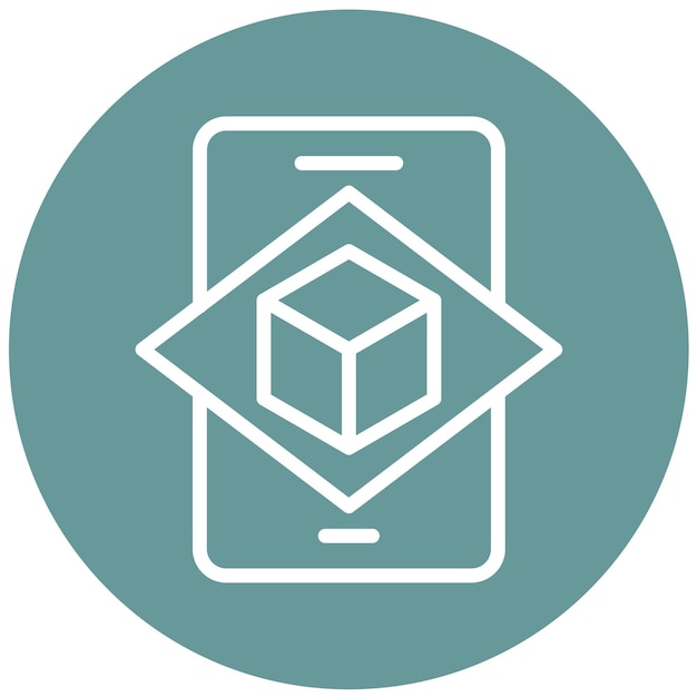Diseño vectorial Estilo de icono de realidad aumentada