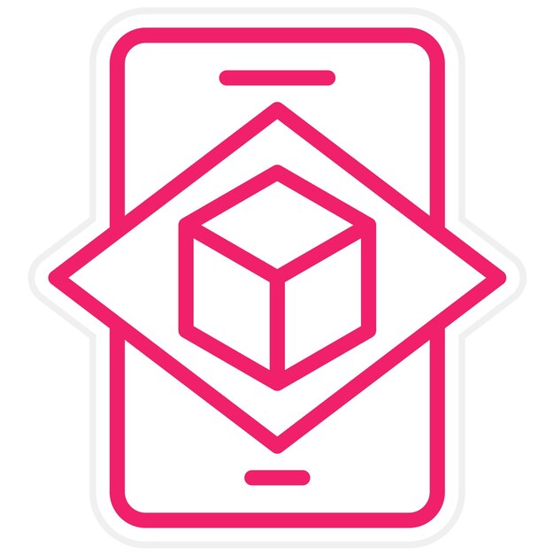 Diseño vectorial Estilo de icono de realidad aumentada