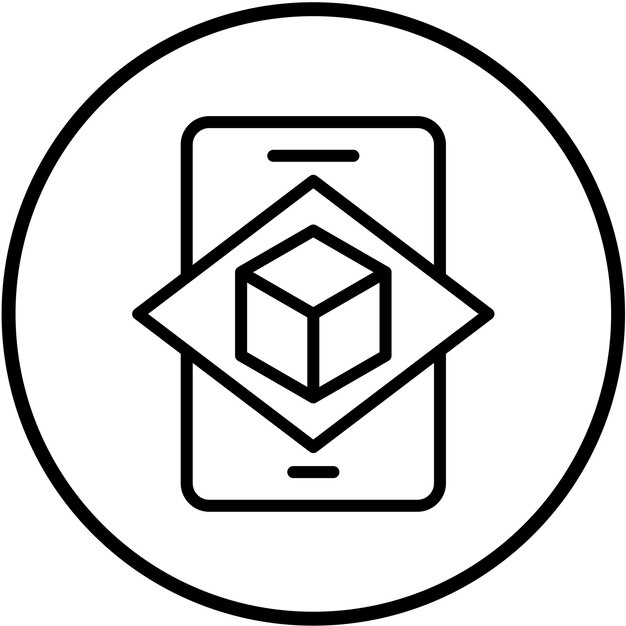 Diseño vectorial Estilo de icono de realidad aumentada