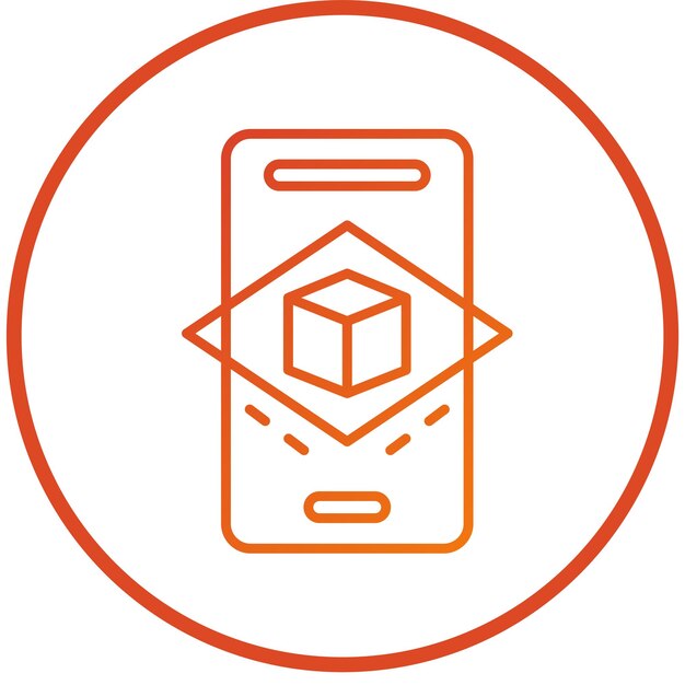 Diseño vectorial Estilo de icono de realidad aumentada