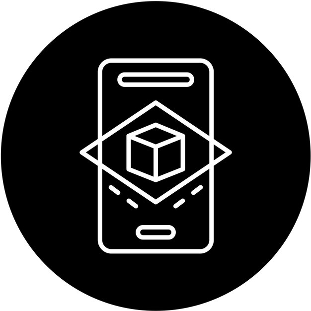 Diseño vectorial Estilo de icono de realidad aumentada