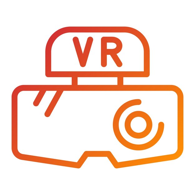 Diseño vectorial Estilo de icono de realidad virtual