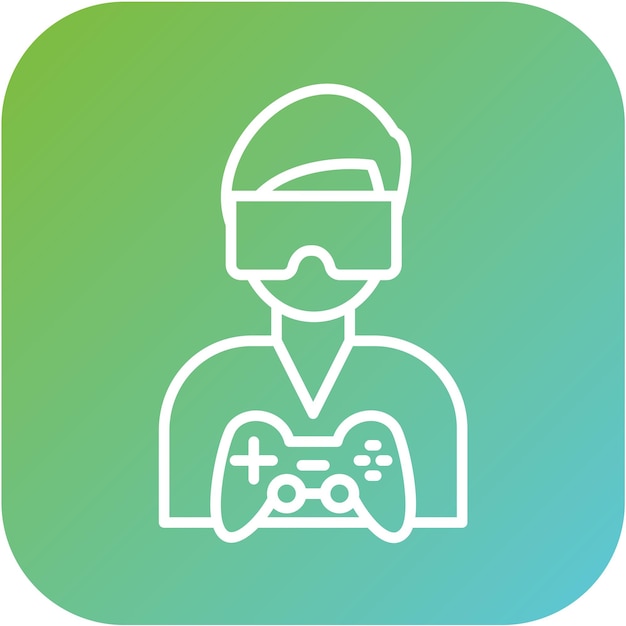 Diseño vectorial Estilo de icono de realidad virtual