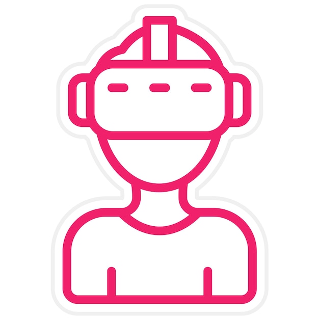 Diseño vectorial Estilo de icono de realidad virtual