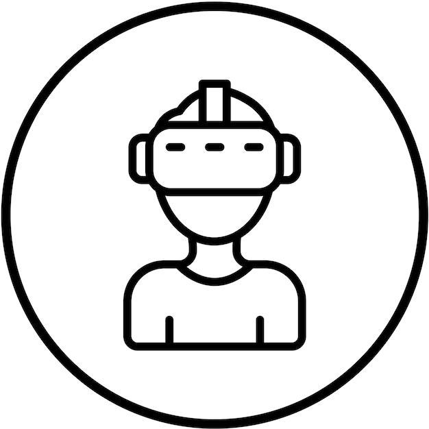 Diseño vectorial Estilo de icono de realidad virtual