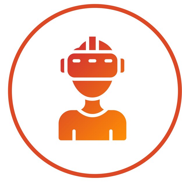 Diseño vectorial Estilo de icono de realidad virtual