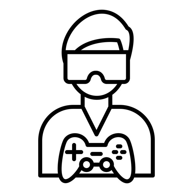 Diseño vectorial Estilo de icono de realidad virtual