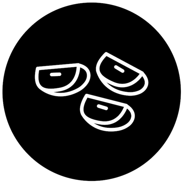 Diseño vectorial Estilo del icono de la rebanada de manzana