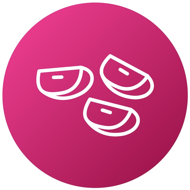Diseño vectorial Estilo del icono de la rebanada de manzana