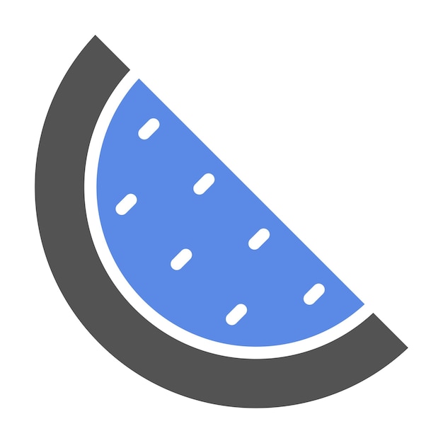 Diseño vectorial Estilo del icono de la rebanada de sandía