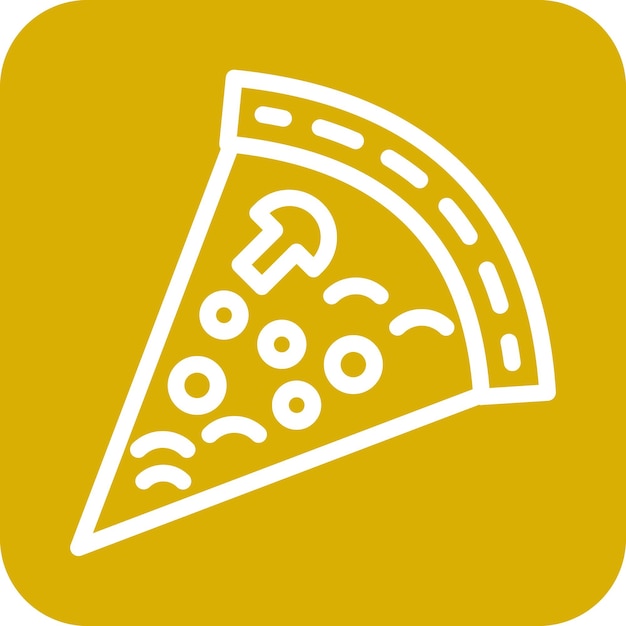 Diseño vectorial del estilo del icono de las rebanadas de pizza