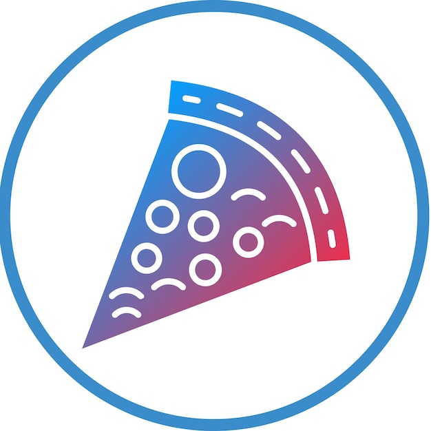 Diseño vectorial del estilo del icono de las rebanadas de pizza