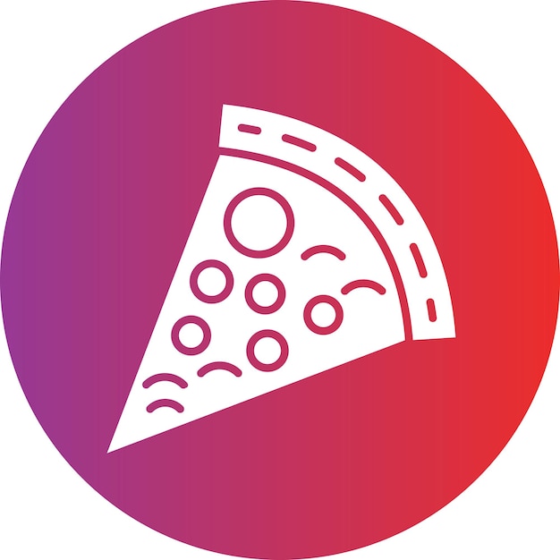 Vector diseño vectorial del estilo del icono de las rebanadas de pizza