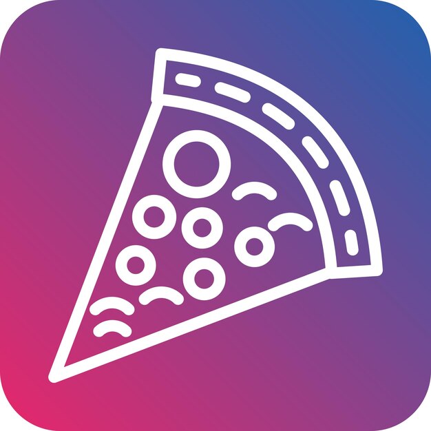 Diseño vectorial del estilo del icono de las rebanadas de pizza