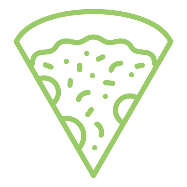 Diseño vectorial del estilo del icono de las rebanadas de pizza