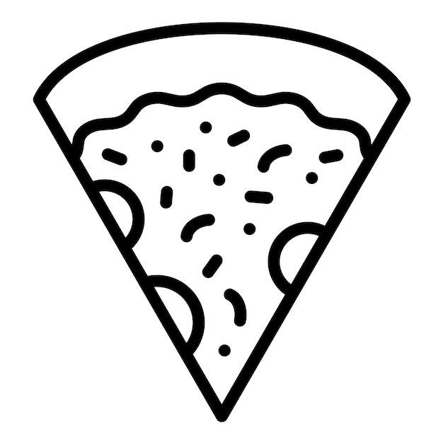 Diseño vectorial del estilo del icono de las rebanadas de pizza