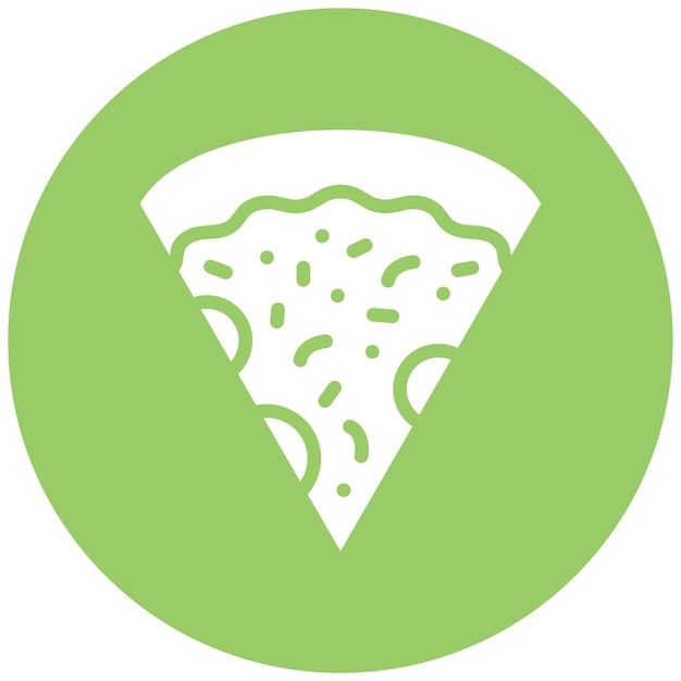 Diseño vectorial del estilo del icono de las rebanadas de pizza