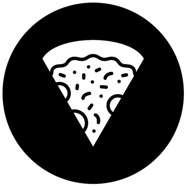 Diseño vectorial del estilo del icono de las rebanadas de pizza