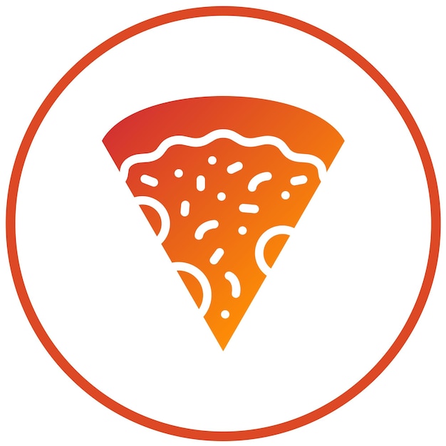 Diseño vectorial del estilo del icono de las rebanadas de pizza