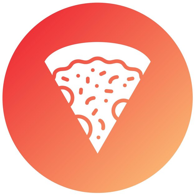 Diseño vectorial del estilo del icono de las rebanadas de pizza