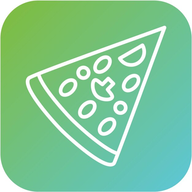 Diseño vectorial del estilo del icono de las rebanadas de pizza