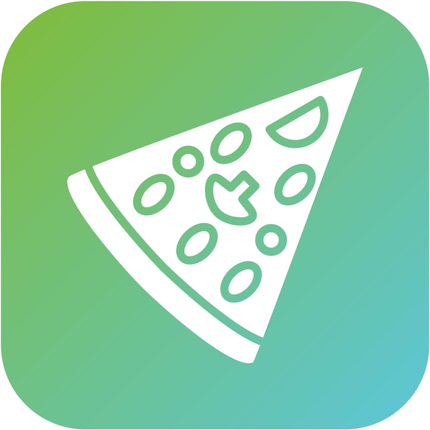 Diseño vectorial del estilo del icono de las rebanadas de pizza