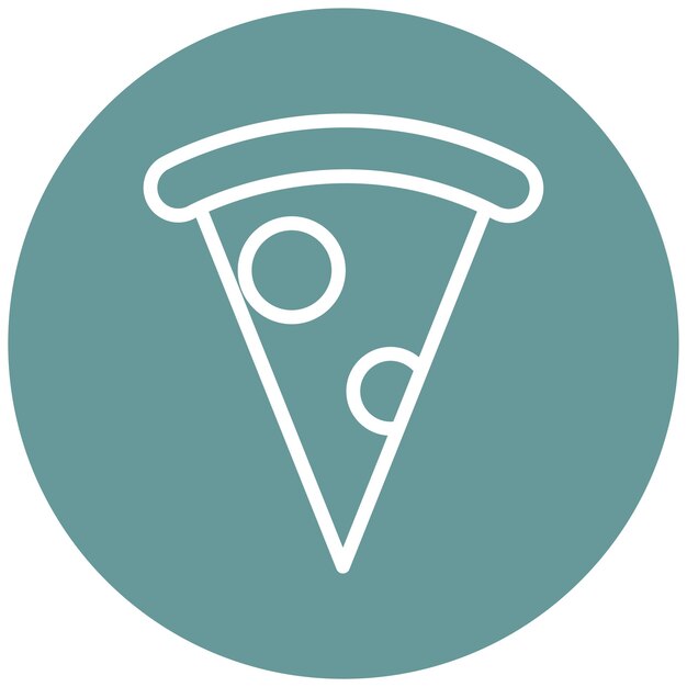 Diseño vectorial del estilo del icono de las rebanadas de pizza