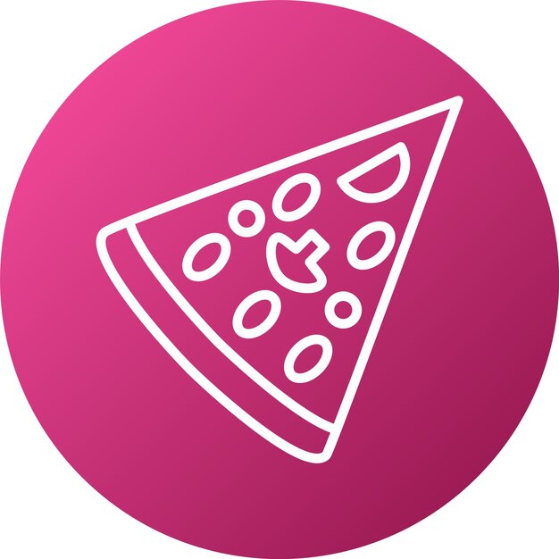 Diseño vectorial del estilo del icono de las rebanadas de pizza