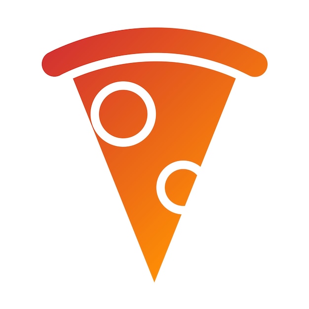 Diseño vectorial del estilo del icono de las rebanadas de pizza