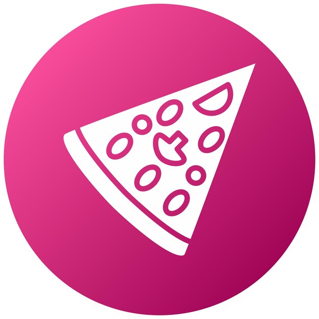 Diseño vectorial del estilo del icono de las rebanadas de pizza