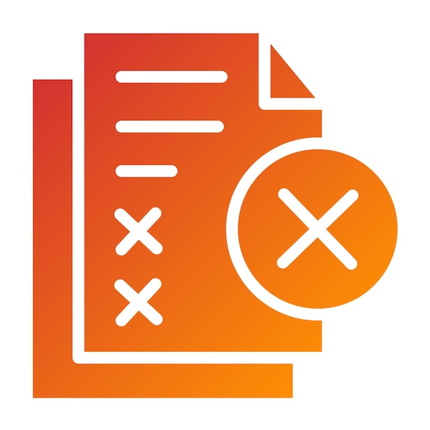 Diseño vectorial Estilo de icono rechazado