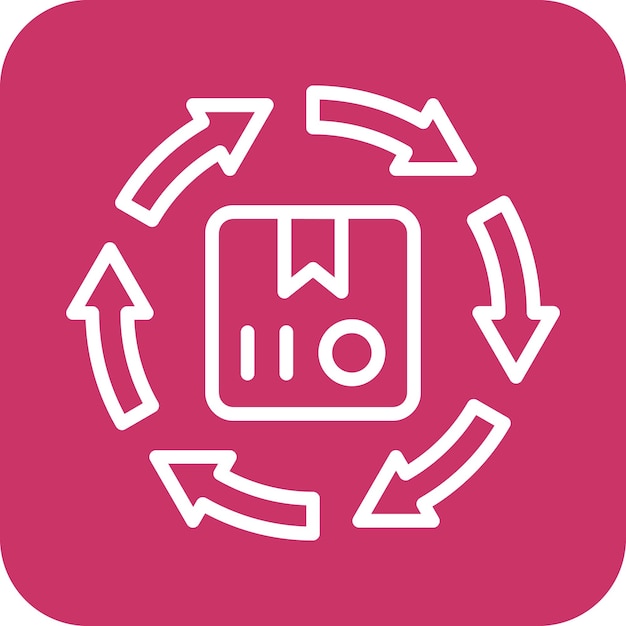 Diseño vectorial Estilo de icono de reciclaje